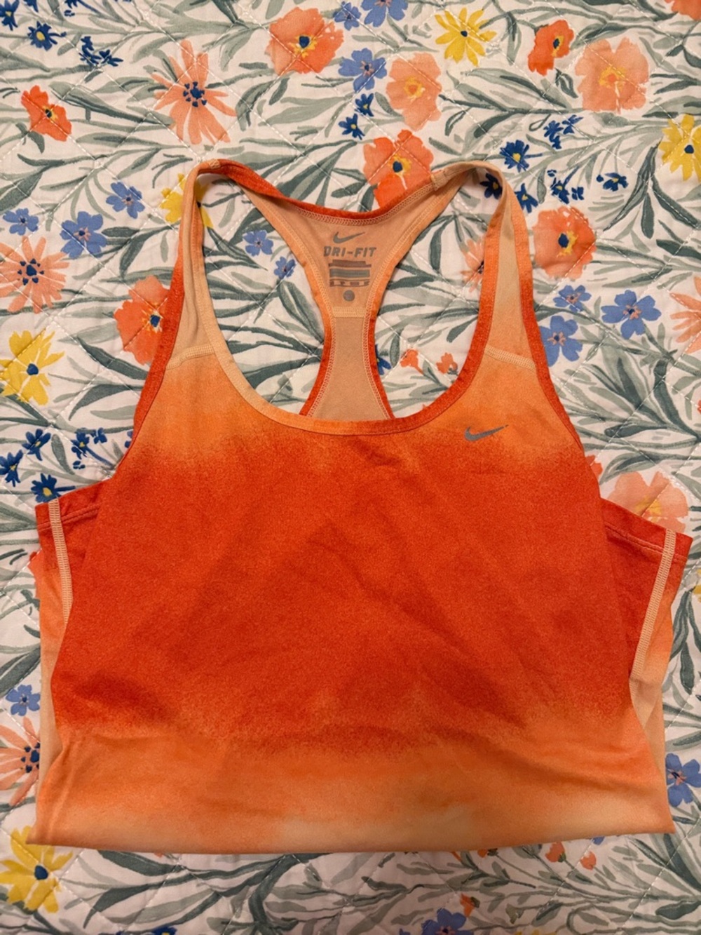 Nike Orange Ombre Dri-FIT Racerback Tank
